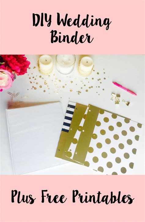 wedding planning binder printables|More.